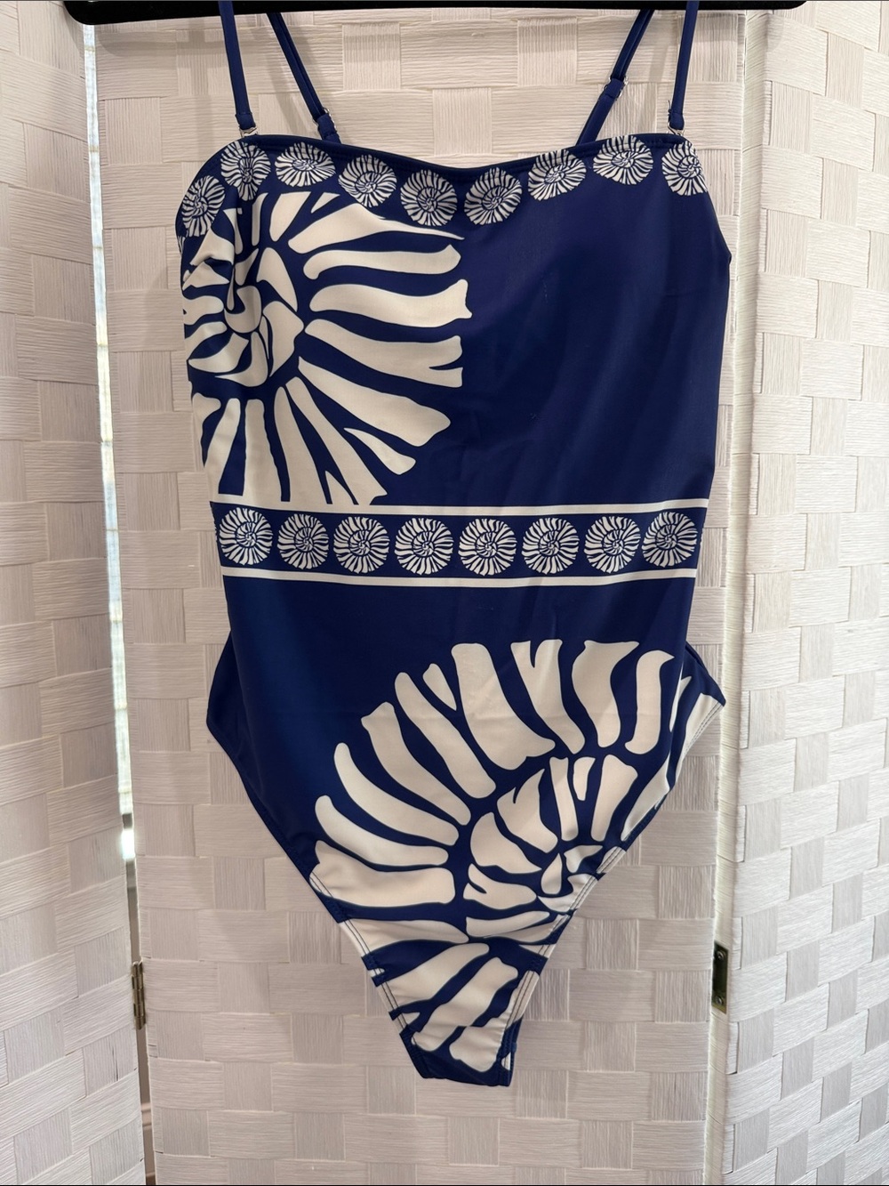 Navy and White Nautical Print One-Piece Swimsuit - Women Swim